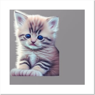 cute little cat Posters and Art